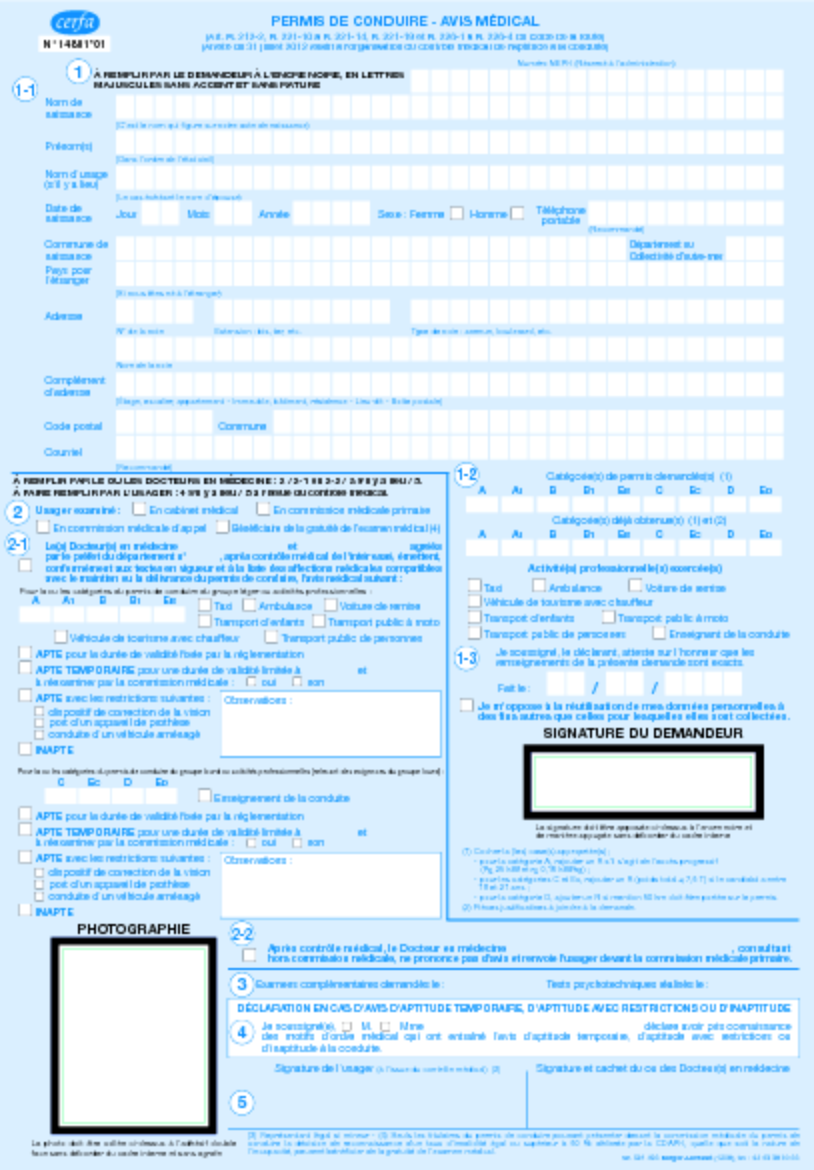 visite médicale annulation permis